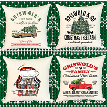 Load image into Gallery viewer, Christmas Vacation Griswold Family Tree Throw Pillow Cover, Griswold Tree Farm Pillow Cover
