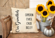 Load image into Gallery viewer, Custom "Our Grandkids" Pillow